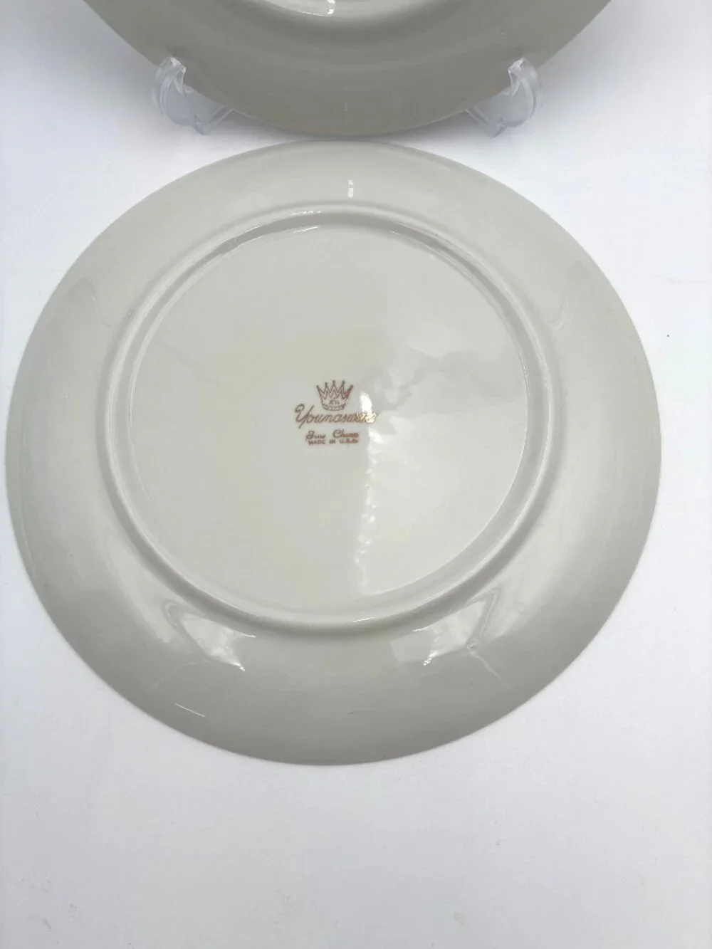 Youngsware YOU1 China Dinner Plates Set 2 Pink Rose Design 10